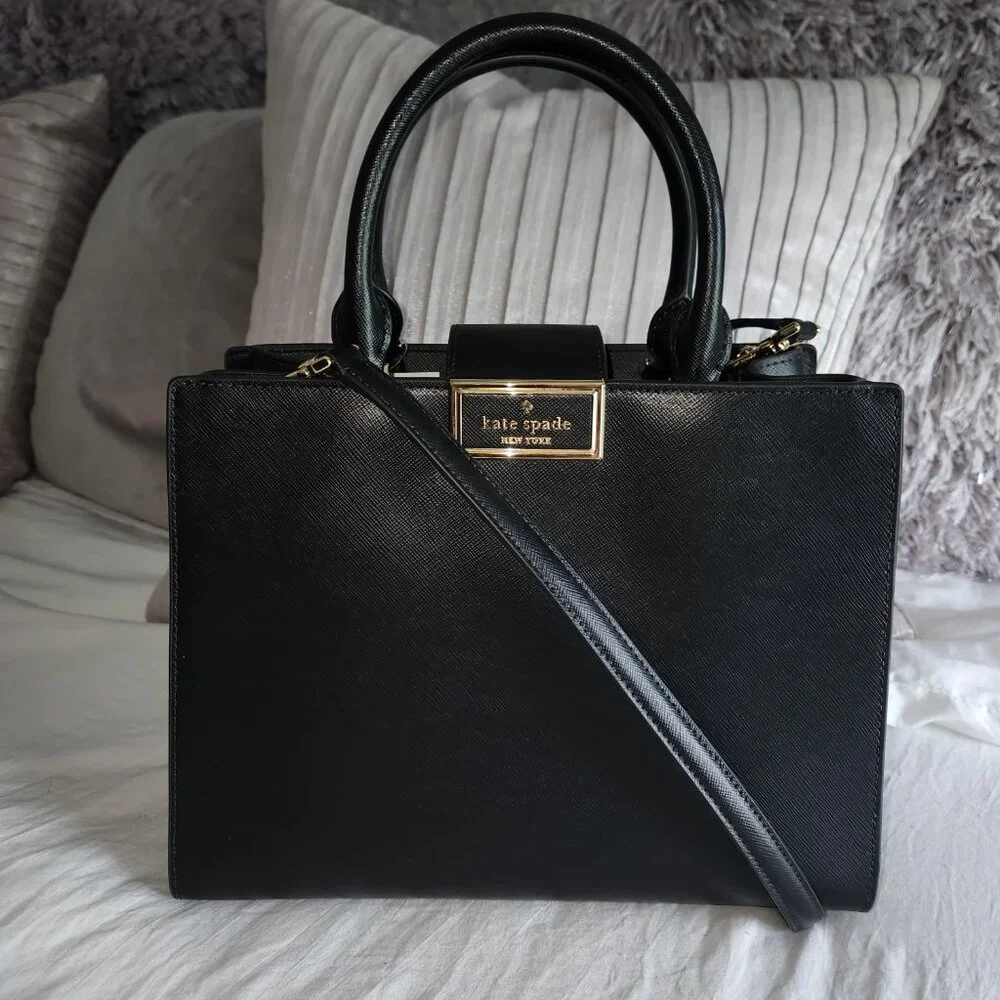 Kate Spade Black Reegan Satchel 7pc Set NWT